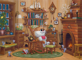 Набор для вышивания "PANNA" "Живая картина" ЖК-2090 "У камина"