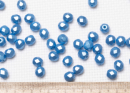 Бусины полированные круглые 6мм 25г (90 штук) 02010/25020 синий пастель